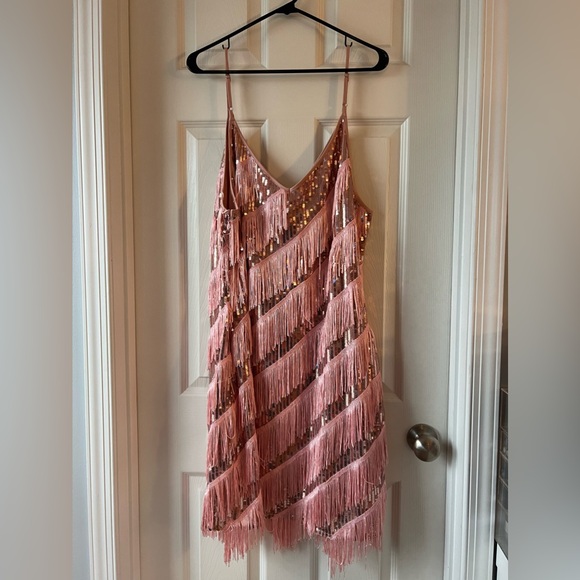 SouthernFriedChics Take Me Away Dress in Rose Gold/Pink Size 2x NWT - Picture 3 of 5